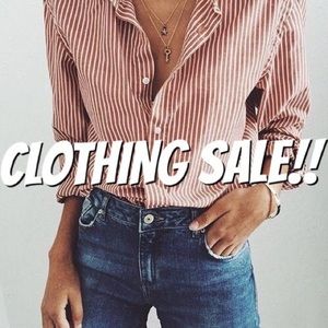 All clothing on sale now!